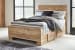 Hyanna - Tan - Full Panel Bed With 2 Side Storage