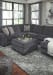 Tracling - Slate - 4 Pc. - Left Arm Facing Corner Chaise 3 Pc Sectional, Ottoman