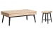 Fletcher - Lift Top Storage Cocktail Table With Accent Table - Driftwood / Black
