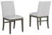 Anibecca - Gray / Off White - Dining Uph Side Chair (Set of 2)