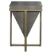 Bertrand - Shagreen Accent Table - Dark Gray & Gold