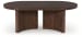 Korestone - Dark Brown - Oval Cocktail Table