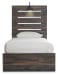 Drystan - Twin Panel Bed With 2 Side Drawers - Brown / Beige