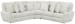 Majesty - 3 Piece Deep Seating Power Reclining Sectional - White