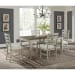 Farmington - 5 Piece Standard Height Dining Set (Rectangular Table And Four Chairs) - Medium Brown And Washed Stone