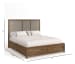 Laurel Ridge - King Upholstered Panel Storage Bed - Brown / Gray
