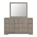 Kelis - Dresser And Mirror Set - Gray
