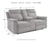 Barnsana - Ash - Dbl Power Reclining Loveseat with Console