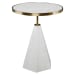 Pylon - Side Table - Brass / White