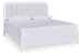 Jarlee - White - King Upholstered Panel Bed