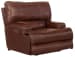 Wembley - Italian Leather Match Power Lay Flat Recliner With Power Adjustable Headrest - Walnut