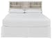 Dorrinson - White - King Bookcase Headboard With Bolt On Bed Frame
