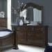Messina Estates - 3 Piece Bedroom Set (Queen Poster Bed, Dresser & Mirror) - Dark Brown