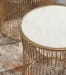 Vernway - White / Gold Finish - Accent Table Set (Set of 2)