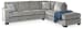 Altari - Right Arm Facing Corner Chaise With Sleeper 2 Pc Sectional - Alloy