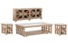 Coventry - Rectangular Shelf Cocktail Table, 2 End Tables And Console Sofa Table - Honey Wheat