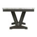 Everdeen - Dining Table with White Faux Marble Top - Charcoal