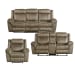 Sorrento - 3 Piece Living Room Set Sofa, Loveseat & Recliner - Brown