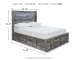 Baystorm - Full Panel Bed With 6 Storage Drawers - Gray