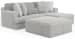 Logan - 2 Piece Upholstered Sectional With Comfort Coil Seating, 46" Cocktail Ottoman And 5 Included Accent Pillows (Right Side Facing Chaise) - Moonstruck
