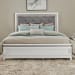 Reflections - King Upholstered Panel Headboard With Lights - White