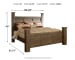 Juararo - King Poster Bed - Dark Brown