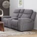 Ridge - Power Reclining Loveseat With Console And Power Headrests - Granite