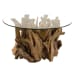 Driftwood - Glass Top Cocktail Table - Light Brown