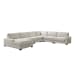 Arizona - Modular 6 Piece Sectional Set With RHF Chaise - Steno Beige