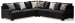 Lavernett - Charcoal - Left Arm Facing Sofa 3 Pc Sectional