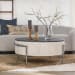 Honor - Solid Wood Round Coffee Table - Gray