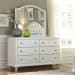 Stardust - 3 Piece Bedroom Set (Full Panel Bed, Dresser & Mirror) - White