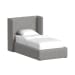 Angeline - Complete Twin Non-Storage Bed - Gray Fabric