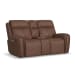 Warren - Power Reclining Loveseat With Console, Power Headrest & Lumbar - Dark Brown