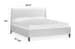 Lindon - Complete Queen White Upholstered Island Bed - Belgian Wheat
