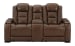 The Man-Den - Mahogany - PWR REC Loveseat/Con/Adj HDRST