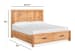 Laramie - Complete Queen Panel Storage Bed - Honey Wheat