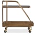 Commerce And Market - Walnut Wine and Bar Cart - Light Caramel