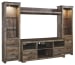 Trinell - 4 Pc. - Entertainment Center - 63" TV Stand - Brown