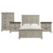Farmington - Queen 4 Piece Bedroom Set With 2 Nightstands & Chest - Medium Brown And Washed Stone