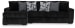 Midnight-Madness - 2-Piece Sectional Sofa With Laf Corner Chaise - Onyx