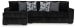 Midnight-Madness - Onyx - 2-Piece Sectional Sofa With Laf Corner Chaise