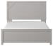 Cottenburg - Light Gray / White - 6 Pc. - Dresser, Mirror, Queen Panel Bed, 2 Nightstands