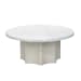 Pulaski Accents - 40" Round Cocktail Table with Marble Top - White