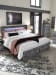 Baystorm - Gray - 8 Pc. - Dresser, Mirror, Queen Panel Bed with 2 Storage Drawers, 2 Nightstands