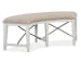 Heron Cove - 52" Round Dining Table With 2 Curved Benches - Chalk White And Dovetail Gray