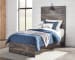 Drystan - Twin Panel Bed - Brown / Beige