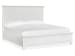 Charleston - California King Panel Bed With Nightstand - White Dove