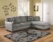 Zella - Charcoal - 3 Pc. - Left Arm Facing Sofa, Right Arm Facing Corner Chaise Sectional, Denja Table Set