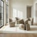 Accent Dining - Accent Dining Chair With Casters (Set of 4) - Sand
